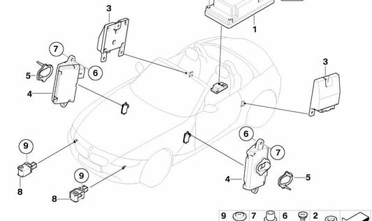 Sensor puerta delantera derecha OEM 65776927765 para BMW G30, G31, G32, G11, G12, G15, G16, G05, G06, G07, G08. Sensor original BMW.