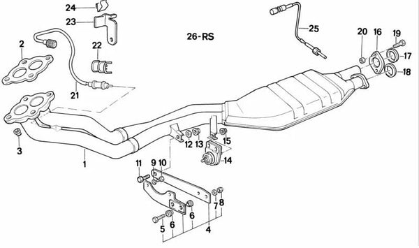 Sonda lambda OEM 11781730007 para BMW E34. Original BMW.