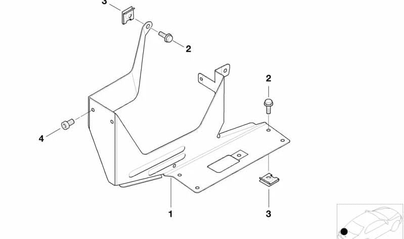Soporte para cambiador de CD OEM 65128378545 para BMW E46. Original BMW.