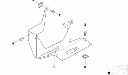 Soporte para cambiador de CD OEM 65128378545 para BMW E46. Original BMW.