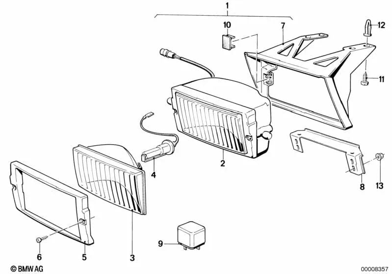 Soporte para BMW Serie 3 E30 (OEM 63171376916). Original BMW.