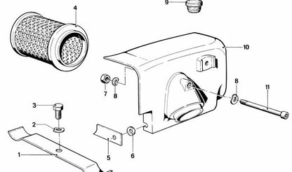 Filtro de aire OEM 13721251048 para BMW Motorrad R248. Pieza original BMW diseñada para un rendimiento óptimo del motor.