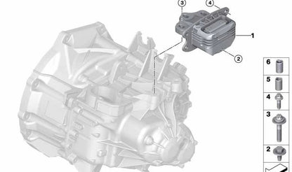 Soporte de transmisión OEM 22316853445 para BMW F40, F44, F45, F46, F48, F39, F55, F56, F57, F54, F60. Original BMW.
