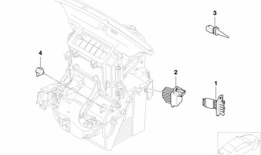 Palpador de temperatura calefacción OEM 64116943847 para MINI R50, R52, R53. Original MINI.