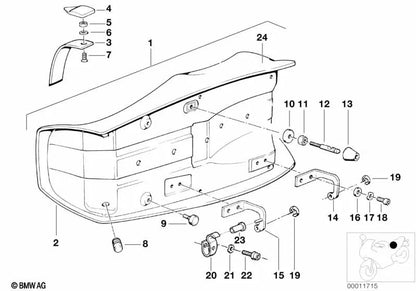 Asiento bajo para varios modelos/series de BMW (OEM 52531455471). Original BMW
