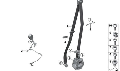Tornillo de Cabeza de Lente para BMW Serie 2 F87, F80, Serie 3 F30, F31, F34, F35, G20, G21, G28, G80, Serie 4 F32, F33, F36, G22, G23, G26, G82, G83, Serie 5 F07, F10, F11, F18, F90, G30, G31, G38, G90, Serie 6 G32, Serie 7 F01N, F02N, G11, G12, i I12, X
