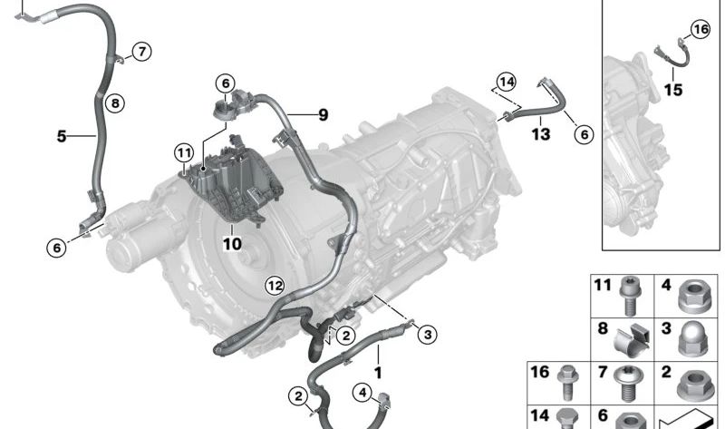 KSG Cable for BMW X5 F95N, G05N, X6 F96N, G06N, X7 G07N (OEM 12429846104). Genuine BMW