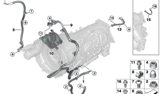 Câble KSG pour BMW X5 F95N, G05N, X6 F96N, G06N, X7 G07N (OEM 12429846104). BMW d'origine