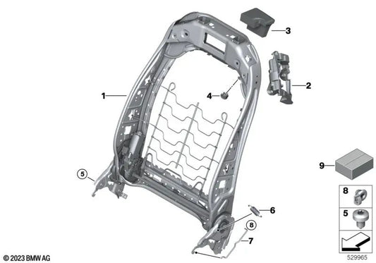 Kit de peças pequenas para BMW G42 (OEM 52108076653). BMW originais.