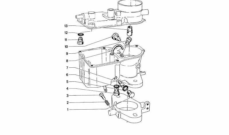 Válvula de aguja del flotador OEM 13111271963 para BMW E12. Original BMW.
