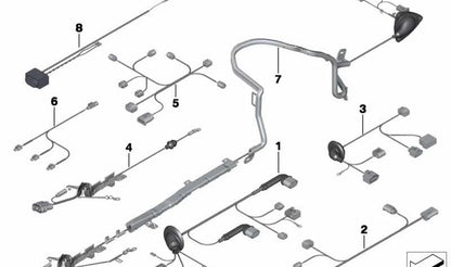 Juego de cables dirección asistida eléctrica OEM 61129248027 para BMW Serie 5 F10 520d, 520i, 525d, 528i… y más. Original BMW.