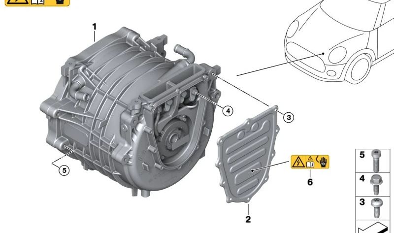 Máquina E OEM 12355A07A83 para MINI F56 Cooper SE, F57 Cabrio BEV... y más. Original MINI.