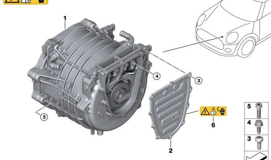 Máquina E OEM 12355A07A83 para MINI F56 Cooper SE, F57 Cabrio BEV... y más. Original MINI.