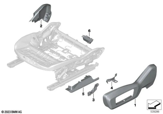 SitzBlende Exterior Direita para BMW Series 2 U06, X1 U11 (OEM 52105A1C4A2). BMW original.