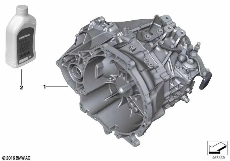 MTF 3 Transmission Oil for BMW 1 Series F40, F52, 2 Series F44, F45, F46, X1 F48, X2 F39 (OEM 83225A53CB2). Original BMW.