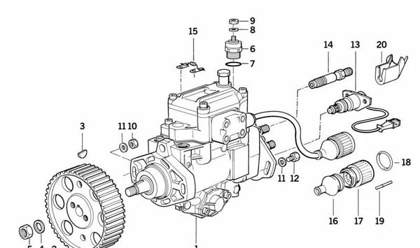 Sensor de temperatura OEM 13512243301 para BMW E30, E34. Original BMW.