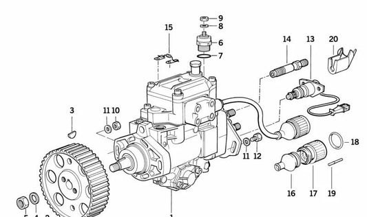 Distribuição do OEM da Polley Correa 13521287469 para BMW E30, E28, E34. BMW original.