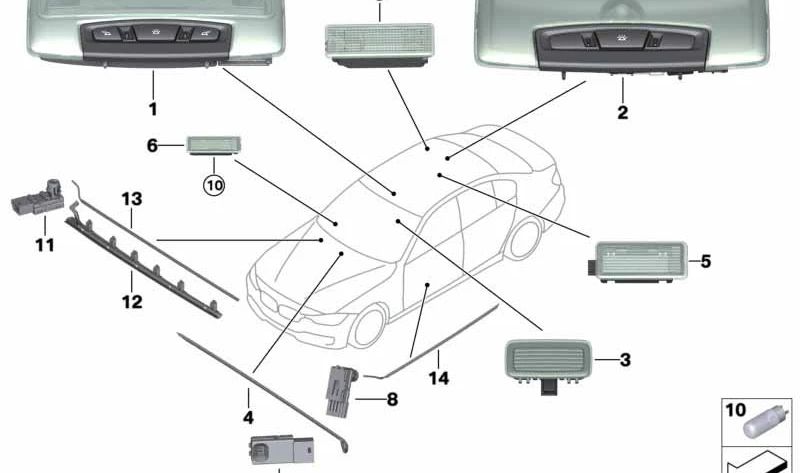 Guía de luz para cuadro de instrumentos OEM 63319367711 para BMW F52 118i, 120i, 125i. Compatible con modelos desde 2017 hasta 2023. Recambio original BMW.