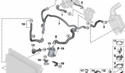 Tubo de ventilación OEM 17227576387 para BMW E70, E71 (X5, X6). Original BMW.
