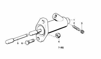 Cilindro receptor de embrague OEM 21521157346 para BMW E30, E28, E34, E23, E32. Original BMW.