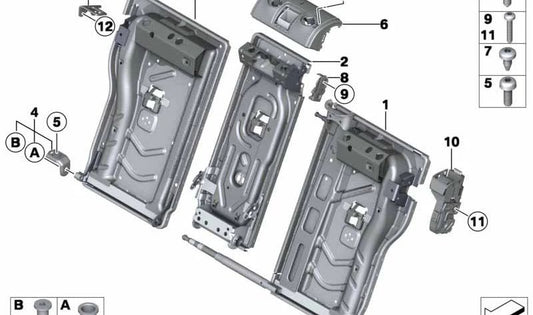 OEM 52207267865 Struttura di supporto sinistra per BMW F20, F21. BMW originale.