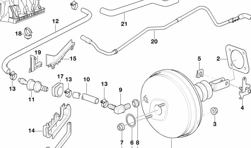 Válvula antirretorno OEM 34301164910 para BMW E38. Original BMW.