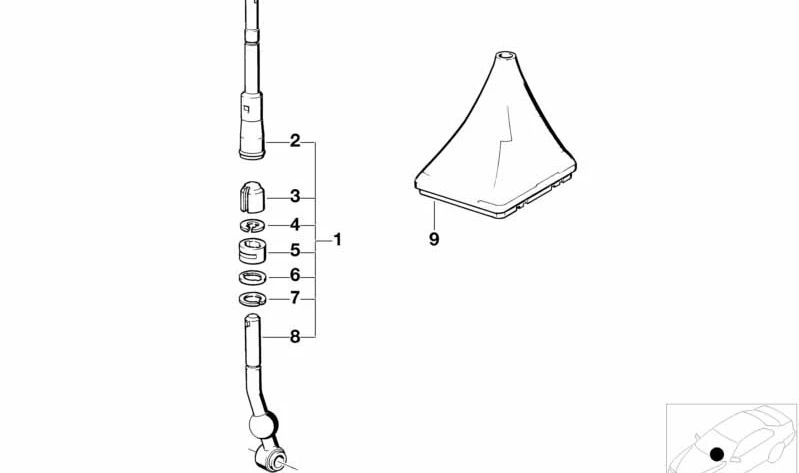 OEM change lever 25117527250 for BMW E34, E39, E32, E38. Original BMW.