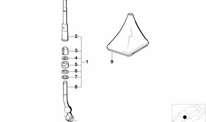 OEM change lever 25117527250 for BMW E34, E39, E32, E38. Original BMW.