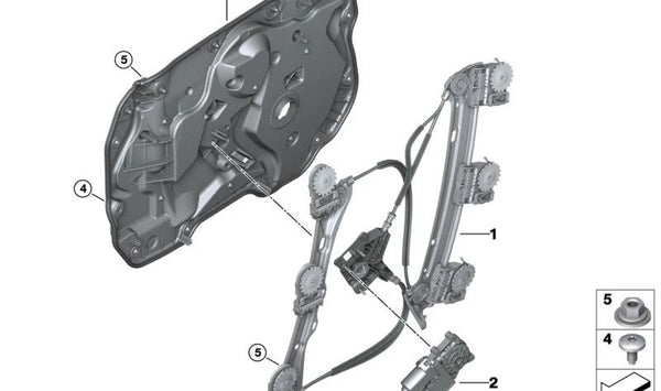 Elevalunas sin motor OEM 51334876387 para BMW Serie 2 Gran Coupé F44. Original BMW