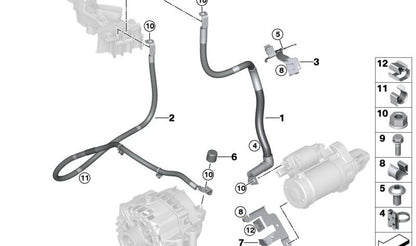 Tapa protectora para BMW E82, E88, F40, F52, E90N, E91N, E92N, E93N, F10, F11, F18, G30, G31, F06, F12, F13, F25, F15, F95, G05, F16, F86, F96, G06, G07 (OEM 12527567099). Original BMW.