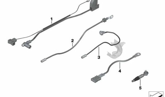 Module cable B+ OEM 61116986703 for BMW 3 Series (E90, E91, E92, E93). Genuine BMW.