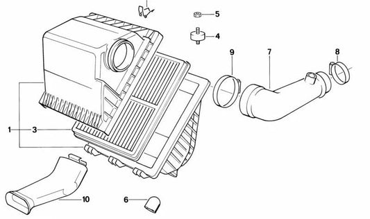 Sleeve d'admission OEM 1371245293 pour BMW E34. Il correspond au système d'entrée d'air. BMW d'origine.