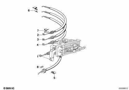Cable Bowden para verano para BMW Serie 3 E30 (OEM 64111370917). Original BMW