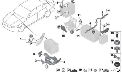 Tubo conector 12mm OEM 61217591102 para BMW F20, F21, F22, F23, F87, F30, F31, F34, F32, F33, F36, F07, F10, F11, G30, G31, F06, F12, F13, G11, G12, F15, F85, F16, F86. Original BMW.
