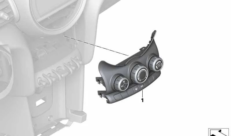 Mando de calefacción OEM 61319383890 para MINI F56, F55, Cabrio F57. Original MINI.