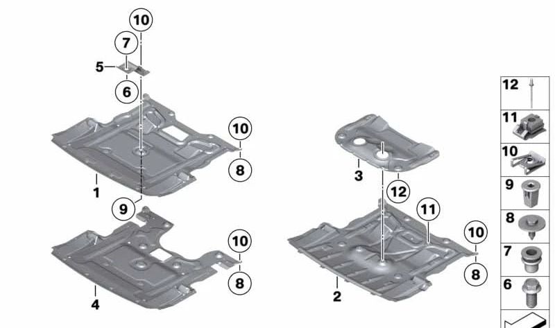 Tornillo hexagonal con arandela para BMW Serie 5 F10, F11, F18, Serie 6 F12, Serie 7 F01, F02 (OEM 51617248561). Original BMW