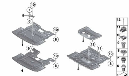 Tornillo hexagonal con arandela para BMW Serie 5 F10, F11, F18, Serie 6 F12, Serie 7 F01, F02 (OEM 51617248561). Original BMW