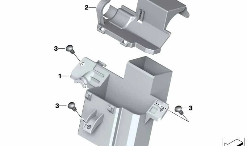 Tapa soporte relé OEM 61137719425 para motos BMW Motorrad S 1000 RR, HP4, S 1000 R. Original BMW Motorrad.