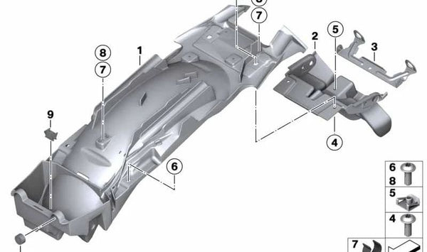 Cubierta rueda trasera OEM 46627708646 para motos BMW R 1200 GS y R 1200 GS Adventure (K25). Original BMW Motorrad.