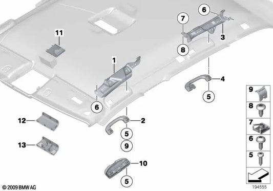 Manico anteriore per BMW 3 E90 Series, E90N, E91, E91N, E92, E92N, Serie 5 E60, E60N, E61, E61N, X1 E84 (OEM 51169143518). BMW originale.
