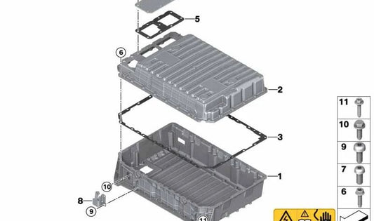 OEM screw 61258609731 for BMW F15. Original BMW.
