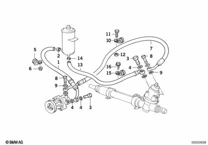 Tubo de admisión para BMW Serie 5 E34 (OEM 32411139448). Original BMW