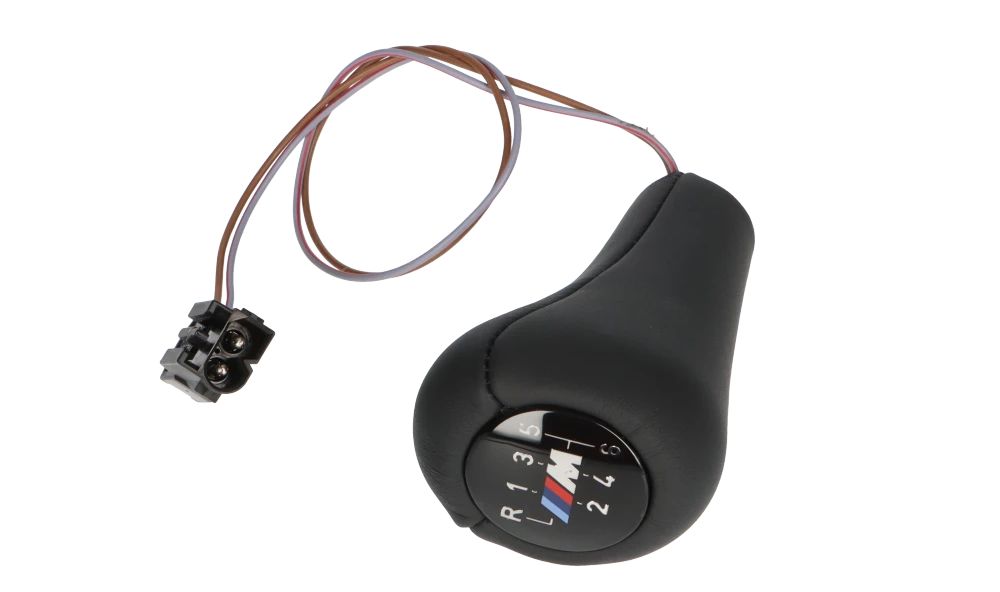 Illuminated leather shift knob for BMW E36 (OEM 25112228742). Original BMW.