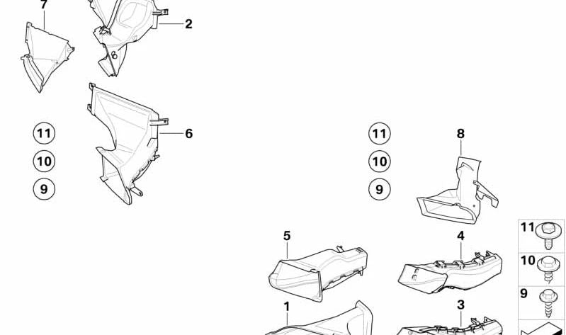 Linke vordere Luftverwaltung für BMW 3 E90 -Serie, E91 (OEM 51747160609). Original BMW