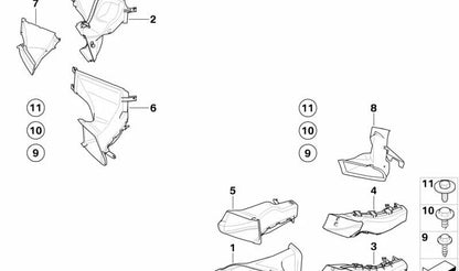 Linke vordere Luftverwaltung für BMW 3 E90 -Serie, E91 (OEM 51747160609). Original BMW