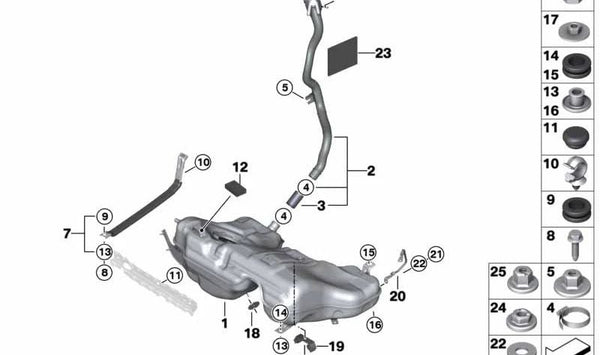 Arandela de seguridad OEM 07147333911 para MINI R55, R56, Clubman R55, Cabrio R57, Coupé R58, Roadster R59 y BMW Serie 3 F30. Original BMW y MINI.