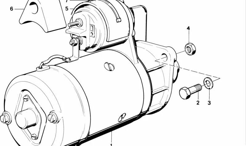 Motor de arranque OEM 12411711403 para BMW E32, E38, E31. Original BMW.