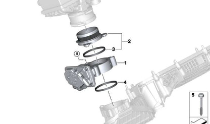 Junta del cuerpo de aceleración OEM 11618639597 para BMW F90, G30, G31, G90, G11, G12, G70, F91, F92, F93, G14, G15, G16, G05, F95, G06, F96, G07, G09. Original BMW.