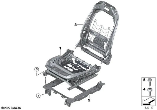 Linker Sitzmechanismus für BMW G07, G07N (OEM 52107496839). Original BMW