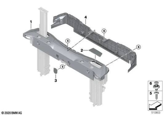 Couverture d'arc antivuelco droit pour la série BMW 4 G23 (OEM 51469479490). BMW d'origine.